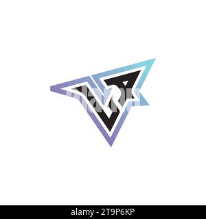 LA letter combination cool logo esport or gaming initial logo as a inspirational concept design Stock Vector