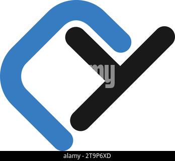 letter yc logo vector illustration design Stock Vector