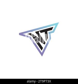NT letter combination cool logo esport or gaming initial logo as a inspirational concept design Stock Vector