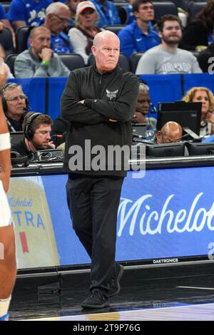 Orlando Magic head coach Steve Clifford questions a ruling by officials ...