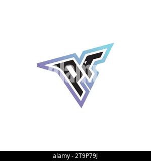 PI letter combination cool logo esport or gaming initial logo as a inspirational concept design Stock Vector