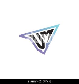 VM letter combination cool logo esport or gaming initial logo as a inspirational concept design Stock Vector