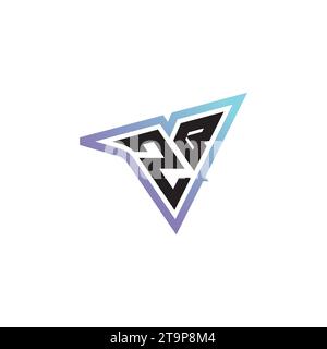 ZB letter combination cool logo esport or gaming initial logo as a inspirational concept design Stock Vector