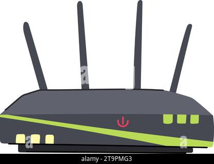 Computer With Modem Cartoon network dsl modem cartoon vector illustration Stock Vector Image & Art ...