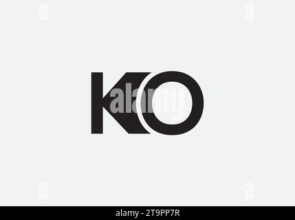 Initial Alphabets KO Logo Design vector Template. Abstract Letter KO Linked Logo Stock Vector