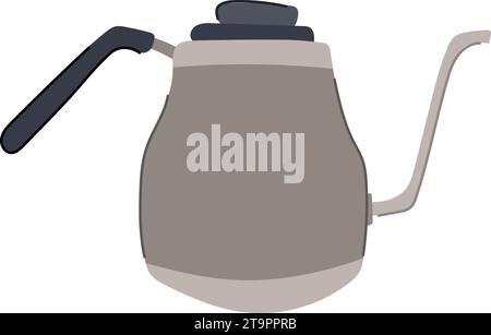 tea steel drip kettle cartoon vector illustration Stock Vector