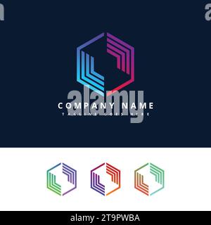 Abstract Cube Logo Design,Vibrant And Colourful Icon, Element Stock Vector