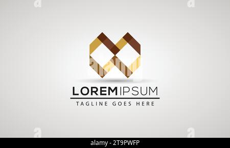 Vector Abstract Logo Template. Logo Design For Parquet, Laminate, Flooring, Tiles. Stock Vector