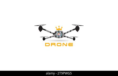 Drone Logo Design Template Inspiration, Vector Illustration, Modern, Minimalist. Stock Vector