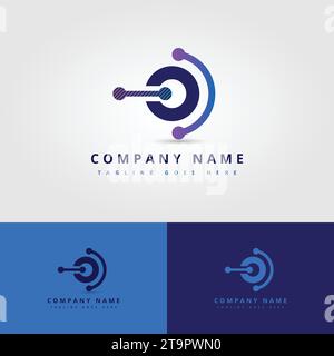 Abstract Circle Swirl Dots Logo Design. Universal Colour Vector Logotype. Stock Vector