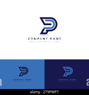 Letter P Logo Luxury Design Vector Template Linear. Type Character Symbol Logotype, Modern Letter P Logo. Speed Fast Design Concept Template. Stock Vector