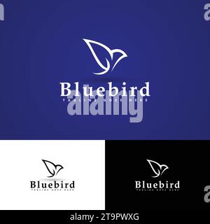 Falcon Bird Logo abstract design vector template. Flying Eagle logotype concept icon. Stock Vector