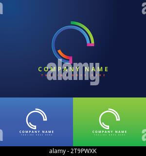 Initial C Letter Logo Design Vector Template. Gradient and Creative Alphabet CC Letters icon Illustration. Stock Vector