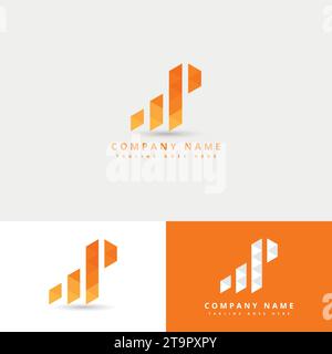 Initial Letter M P Linked Lowercase Logo Icon Design Template Element - Vector, The Monogram Letters Pm Logo Stock Vector