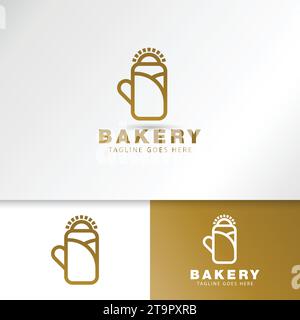 Bakery Logo, Fresh And Baked, Delicious, Bread And Cookies, Handmade, Vector Illustration Stock Vector