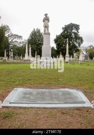 The Cedar Grove Cemetery, New Bern, North Carolina Stock Photo