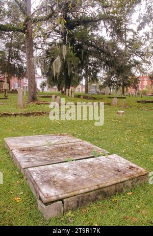 The Cedar Grove Cemetery, New Bern, North Carolina Stock Photo