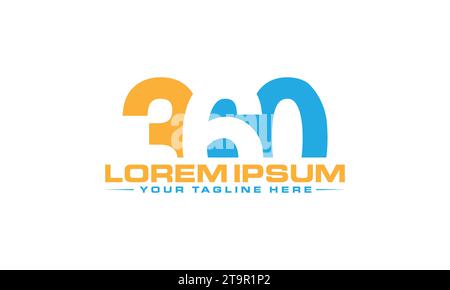 360 Logo Design Unique and Creative Logo Design Stock Vector