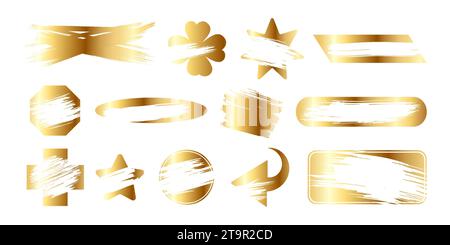 Instant scratch lottery ticket shapes set with scrape texture template marks vector illustration. Gambling game and lottery cover effect texture cards Stock Vector