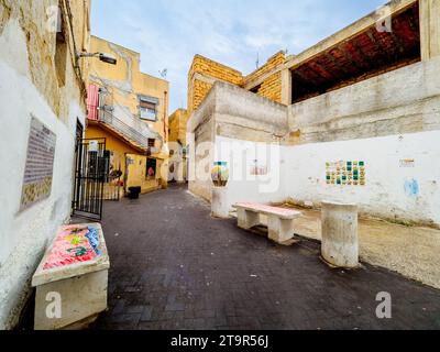 Typical Islamic urban layout of the so-called Kasbah in the old town of Mazara del Vallo - Sicily, Italy Stock Photo