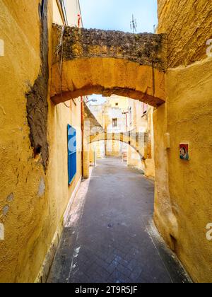 Typical Islamic urban layout of the so-called Kasbah in the old town of Mazara del Vallo - Sicily, Italy Stock Photo