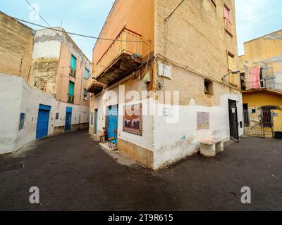 Typical Islamic urban layout of the so-called Kasbah in the old town of Mazara del Vallo - Sicily, Italy Stock Photo