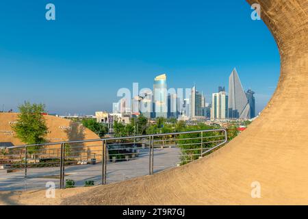 Doha, Qatar - November 11, 2023: Doha Skyline view from Bidda Park Doha Qatar Stock Photo