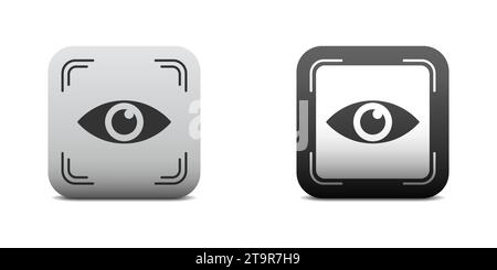 Eye scan icon set. Vector illustration Stock Vector