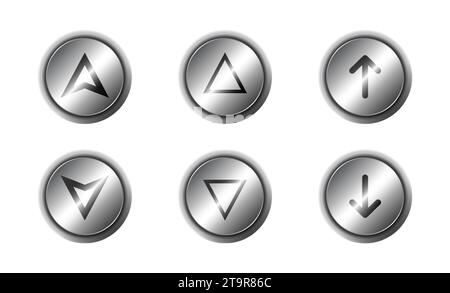 Elevator buttons. Up and down arrows. Flat vector illustration. Stock Vector