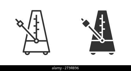 Metronome icon isolated on a white background. Vector illustration Stock Vector