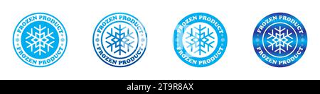 Frozen product icon set. Vector illustration Stock Vector