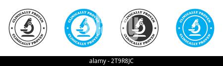 Clinically proven icon set. Vector illustration Stock Vector