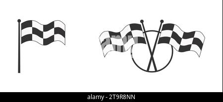 Racing flag icon. Vector illustration Stock Vector