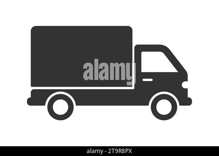 Truck icon. Delivery icon. Flat vector illustration. Stock Vector