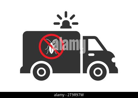 Exterminator van icon. Vector illustration Stock Vector
