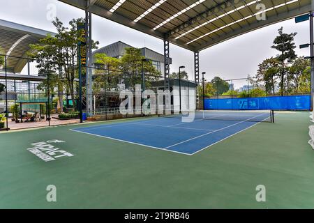 Bangkok, Thailand - February 10, 2015: Tennis court at Impact Tennis Academy locate in Bangkok, Thailand. Stock Photo