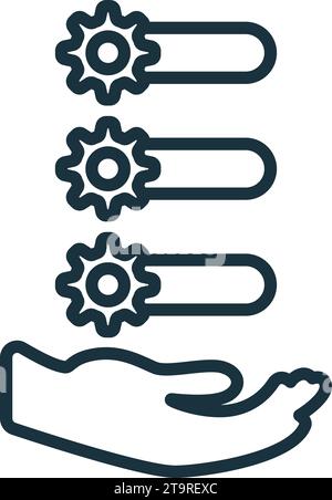 Skills outline icon. Monochrome simple sign from freelance collection. Skills icon for logo, templates, web design and infographics. Stock Vector