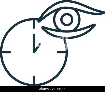 Time tracking outline icon. Monochrome simple sign from freelance collection. Time tracking icon for logo, templates, web design and infographics. Stock Vector