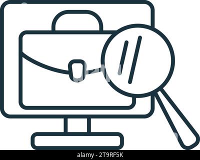 Job board outline icon. Monochrome simple sign from freelance collection. Job board icon for logo, templates, web design and infographics. Stock Vector