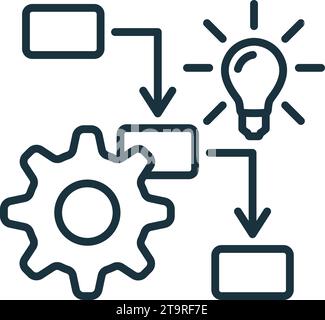 Project management outline icon. Monochrome simple sign from freelance collection. Project management icon for logo, templates, web design and Stock Vector