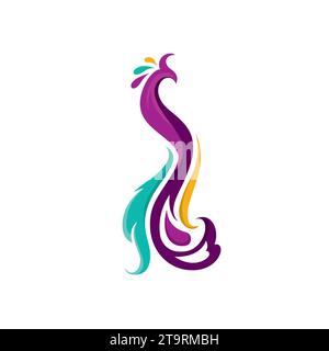 Peacock Logo Beautiful Abstract Design. Peacock Icon Stock Vector