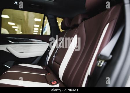back seats in an expensive car. High quality photo Stock Photo