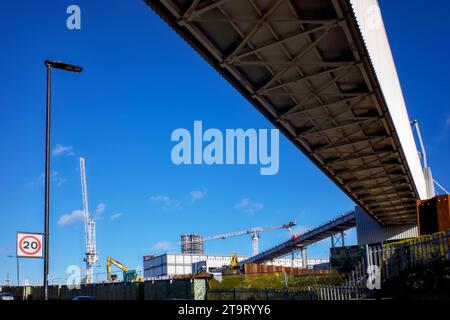 HS2 Old Oak Common Construction Site, Old Oak Lane, Borough of Ealing, London, England, UK Stock Photo