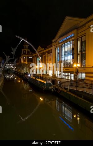 Waterside Shopping at night, Lincoln City, Lincolnshire, England, UK Stock Photo