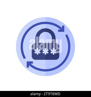 password reset icon for apps and web, flat vector Stock Vector