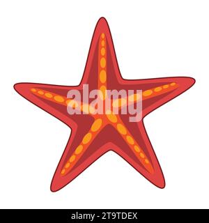 Starfish icon in cartoon style isolated on white background. Sea symbol stock vector illustration Stock Vector