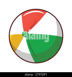 beach ball icon over white background. colorful design vector illustration Stock Vector