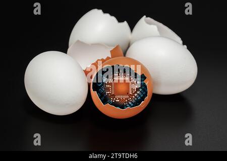Research and development of new technologies - concept image with ...