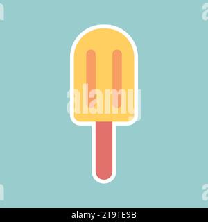 Ice cream icon. Vector illustration in flat style for summer theme design and concept Stock Vector