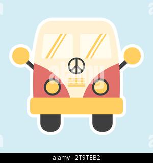 Vintage retro bus flat style design Vector illustration Stock Vector